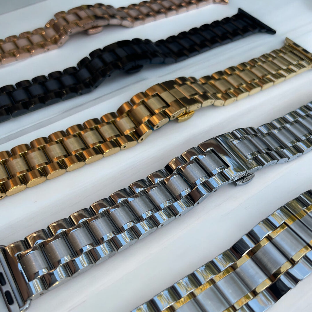 Polished Stainless Steel Watch Bands